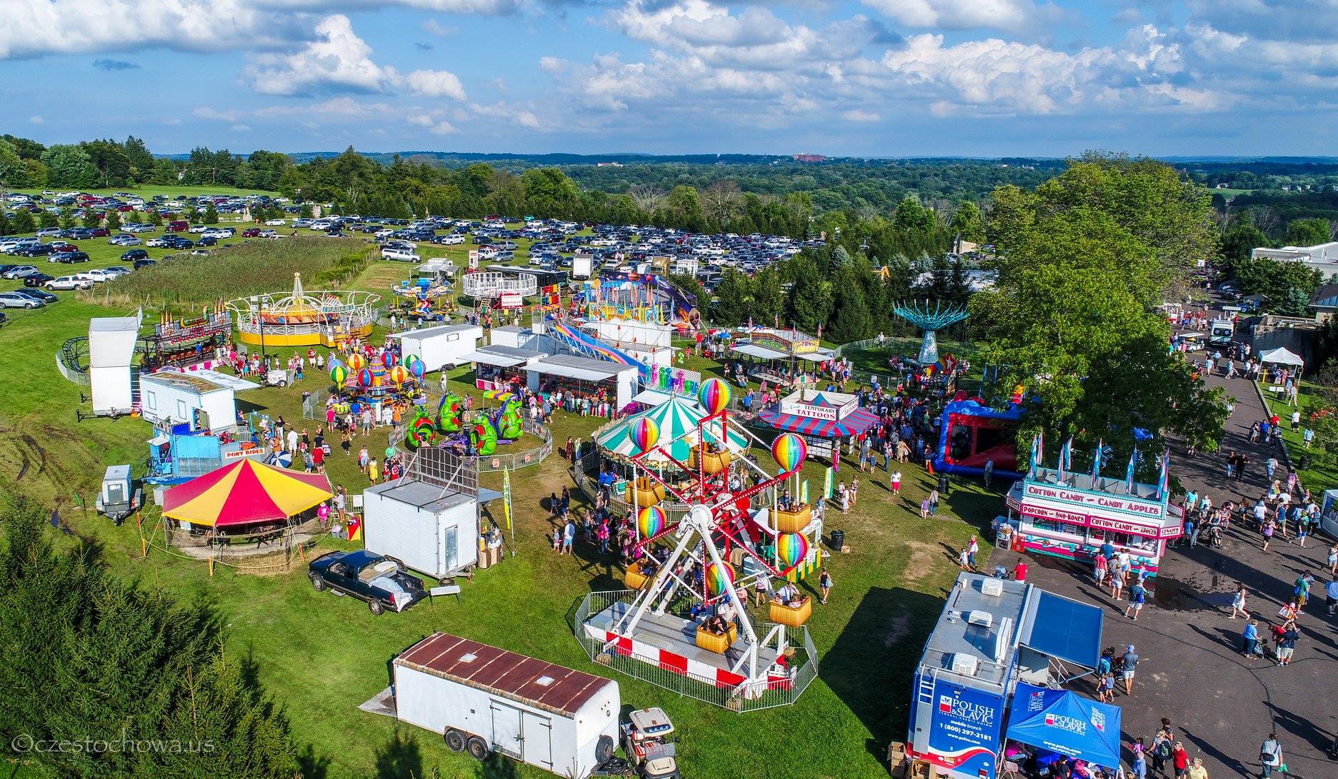 aerial view of polish American fest
