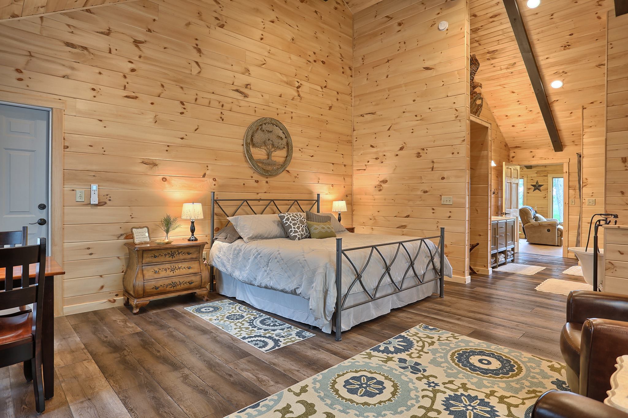 Beautiful Bedroom inside a wooden B and B