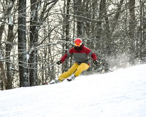 a person enjoying skii