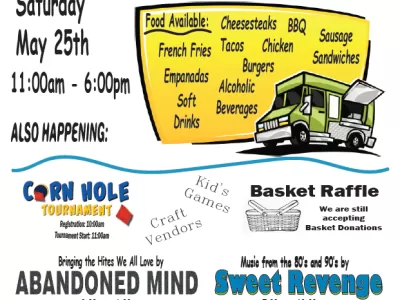 Food truck & vendor festival with basket raffle