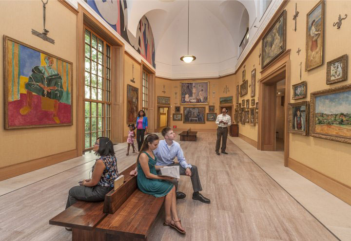 people experiencing art inside The Barnes Foundation