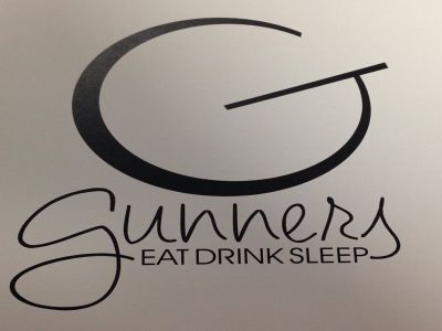 Gunner logo eat drink sleep