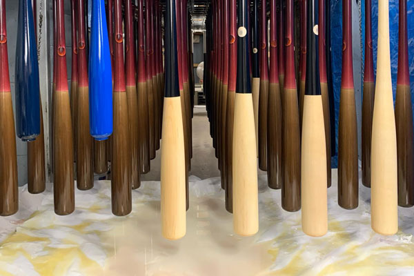baseball bats in making