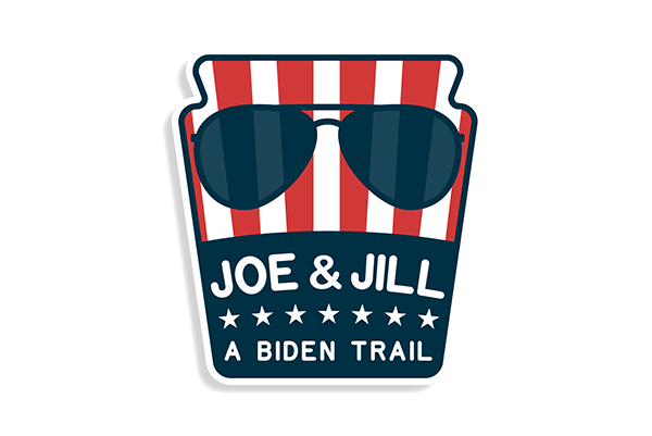 Joe and Jill a Biden Trail road trip badge icon