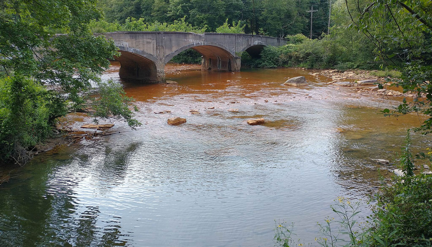 creek under the bridge