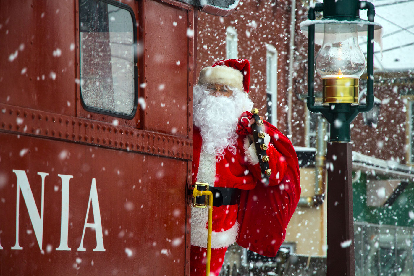 Santa on Train