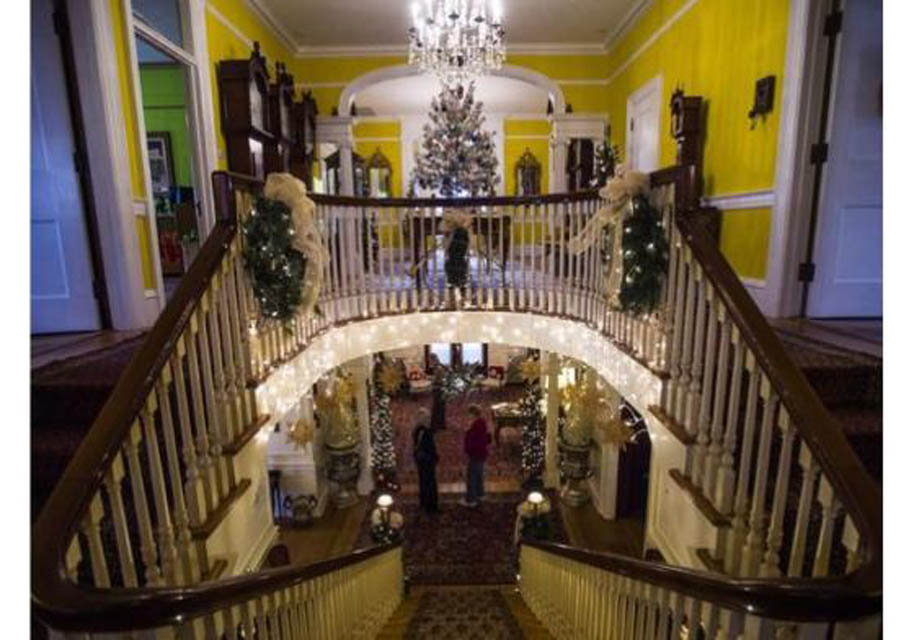 Christmas Decoration inside mansion