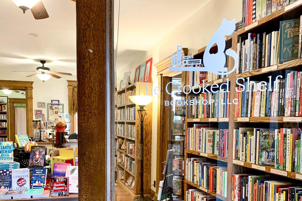 Book shelfs inside store