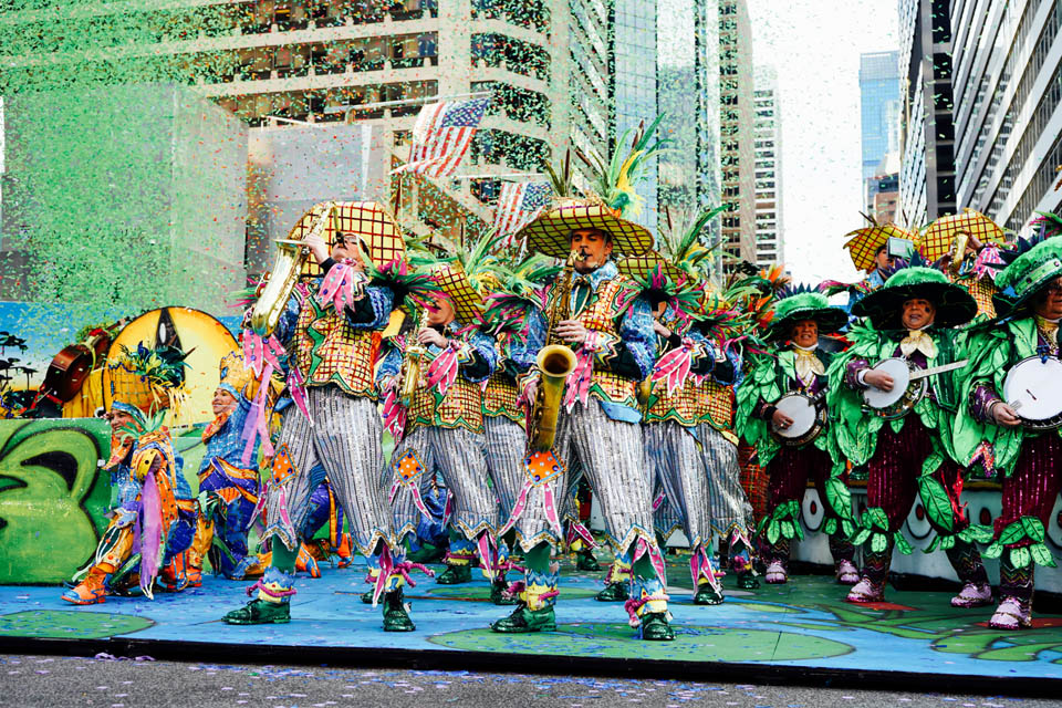 band group performing on main street