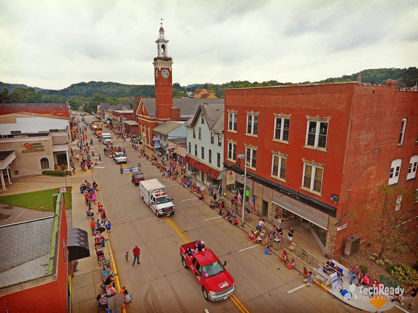 car parade on main street