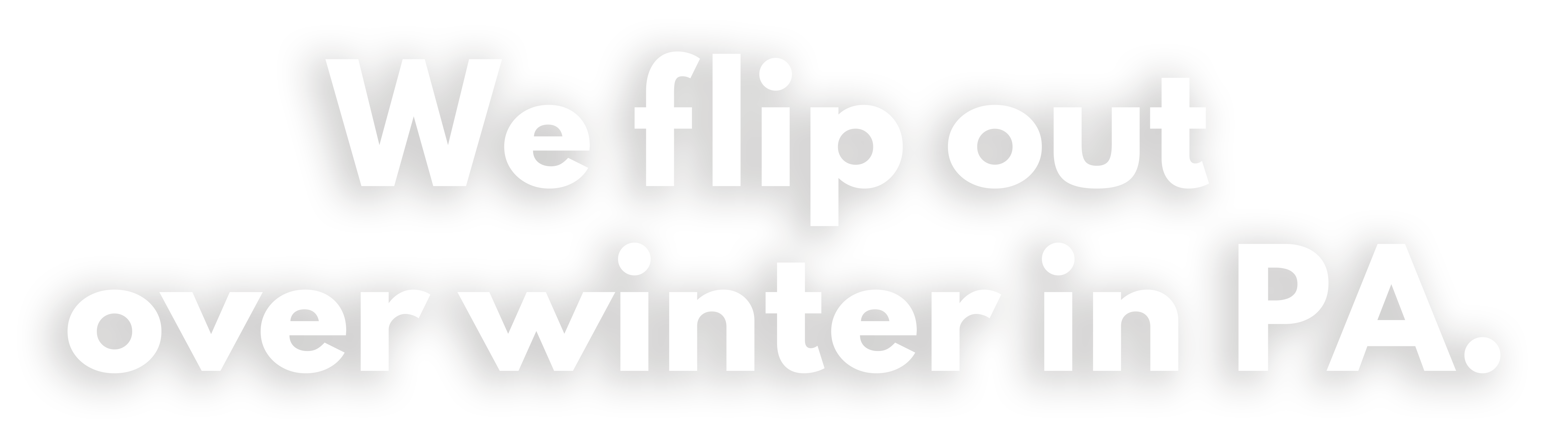 We flip out over winter in PA