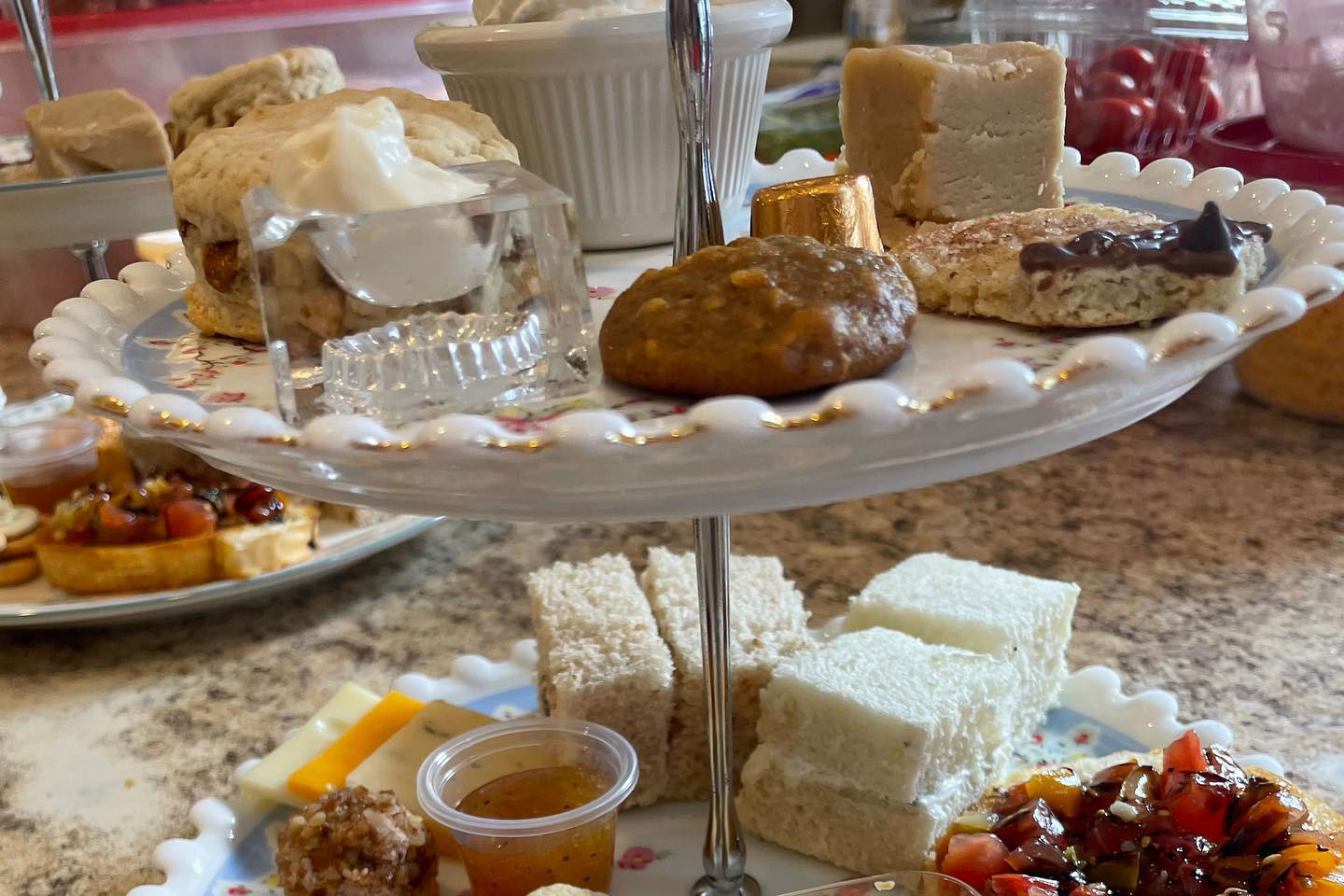 Deserts on a table