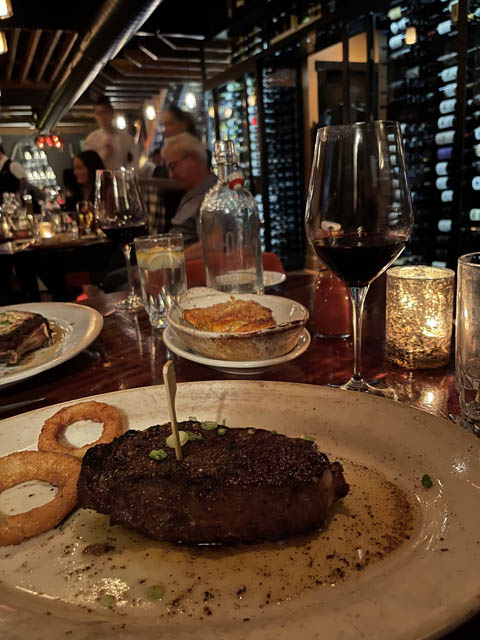 steak served on a plate