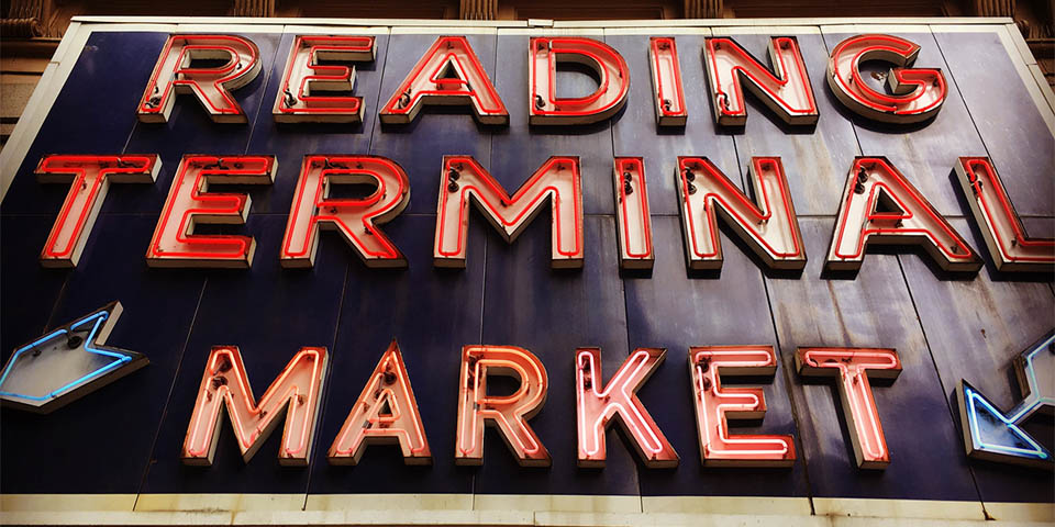 Reading terminal market signage board
