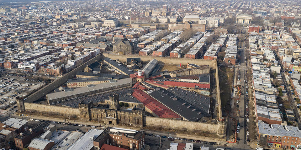eastern state penitentiary areal view