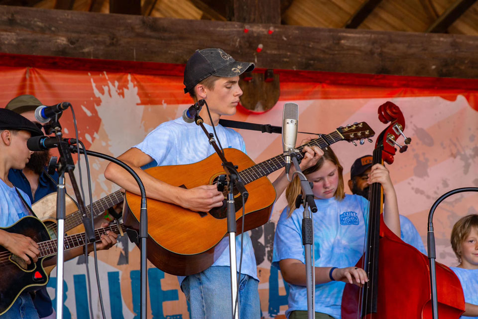 band crew performing on stage