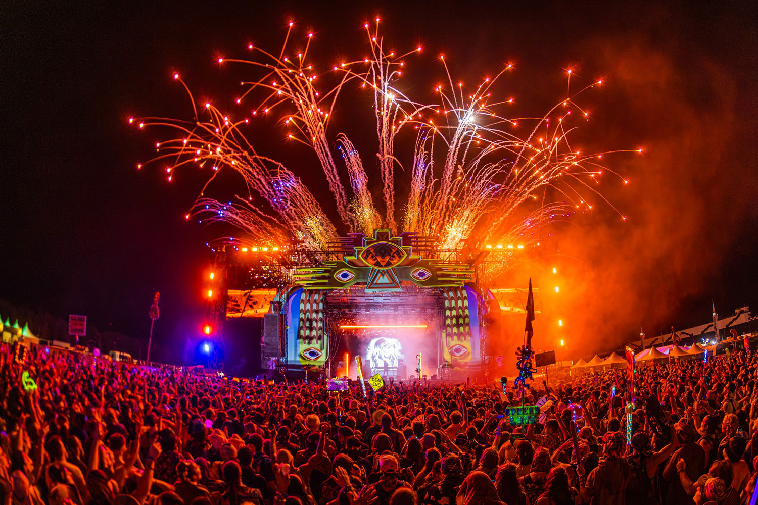 Fireworks at elements music arts festival