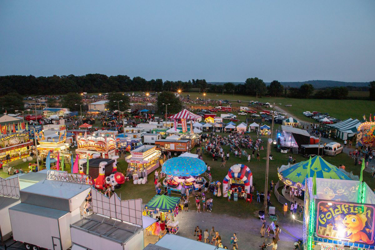 aerial view of Lebanon Fair