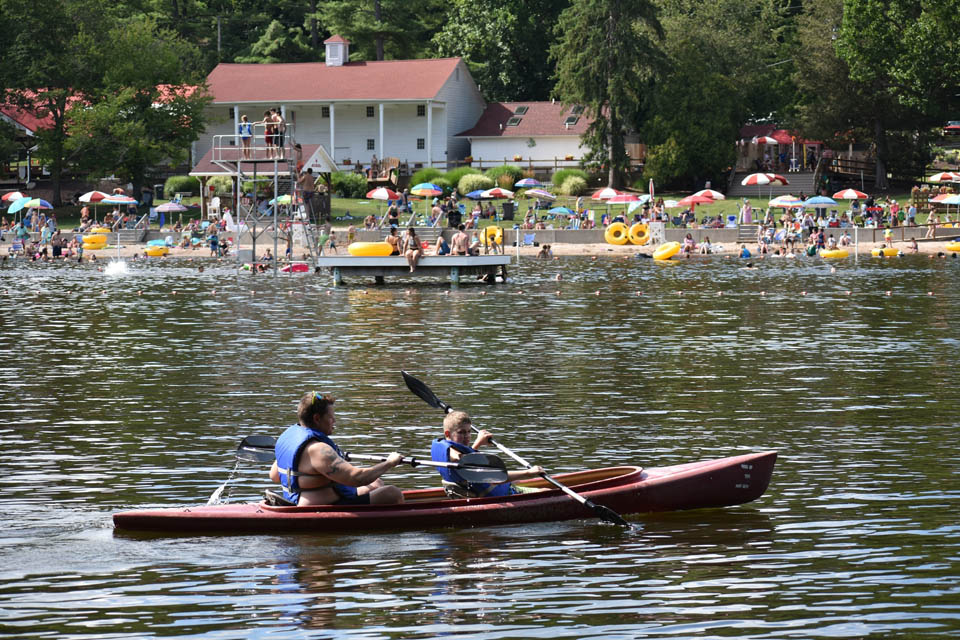 kayaking on the lake