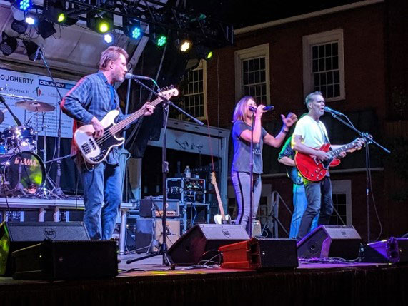 band performing on stage