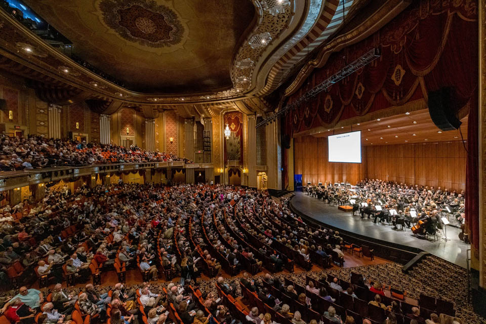 Symphony performing in an Auditorium