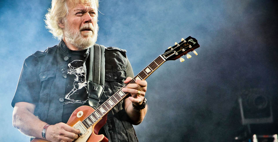 A person playing guitar