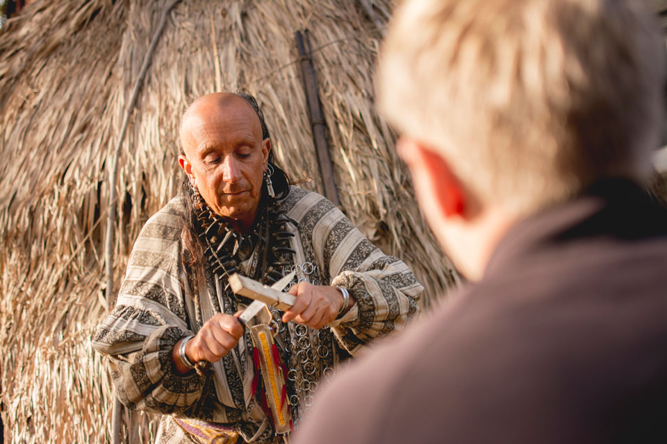 Harvest Festival Native American encampment