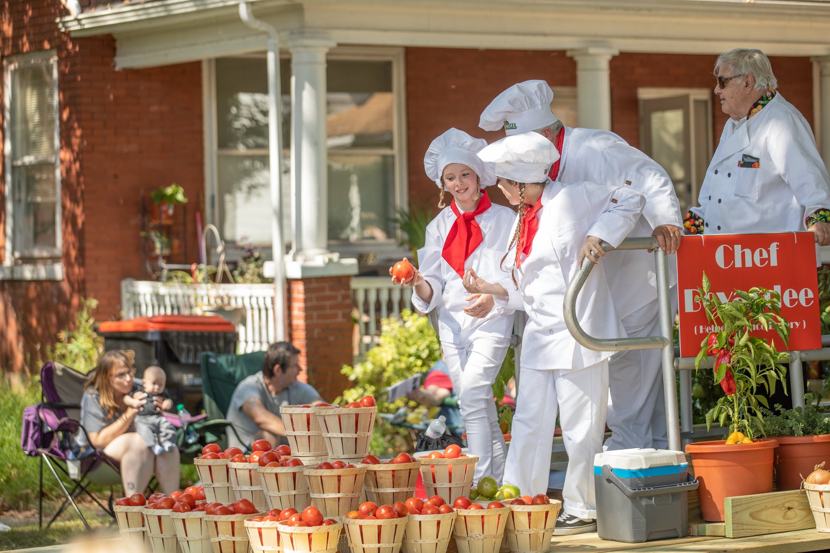 chefs shopping apples