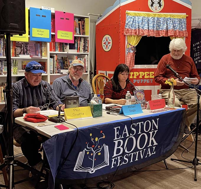 Authors at Easton Book Festival addressing people