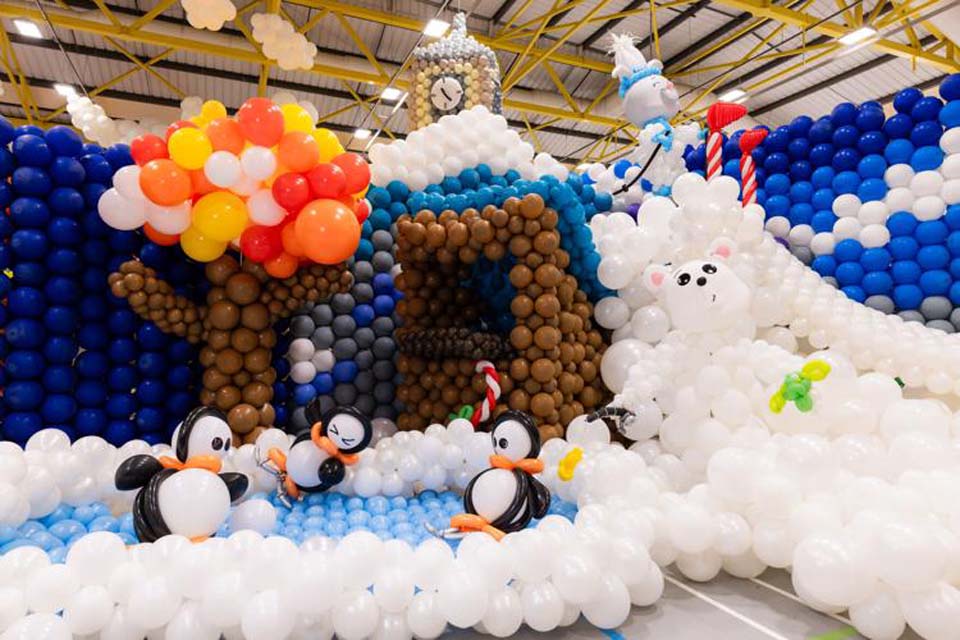 Balloon decorated arena