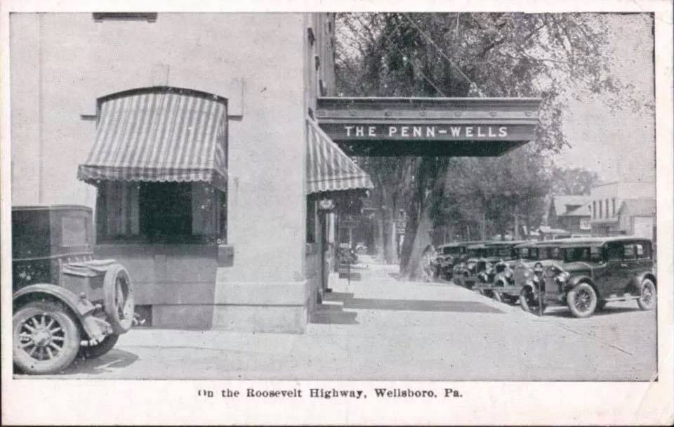vintage photo of historic penn wells hotel