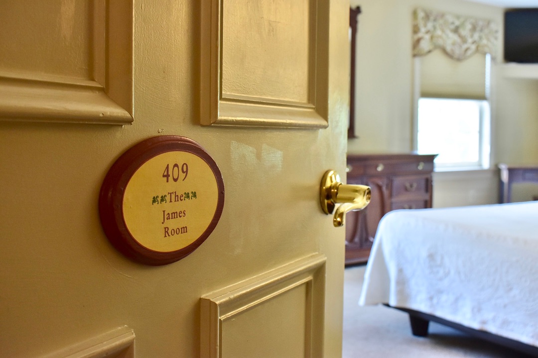 The James room door 409