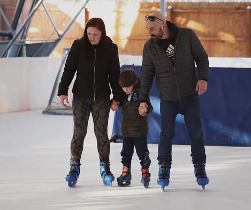 Outdoor ice skating near Pittsburgh at UPMC Rink at PPG Place, a festive hub of winter activities and holiday traditions.