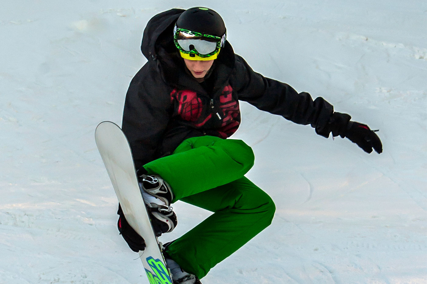 a person snowboarding