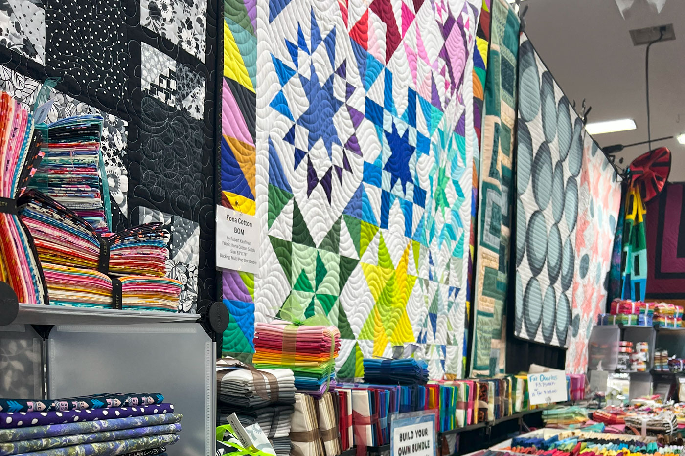 quilts displayed at show