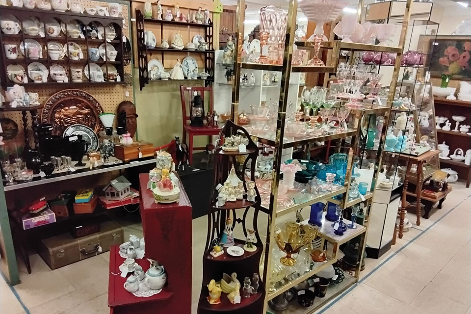 antiques inside store