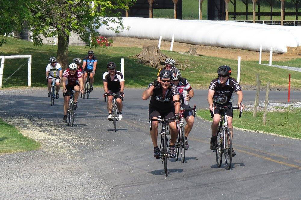 bikers at tour de lebanon valley