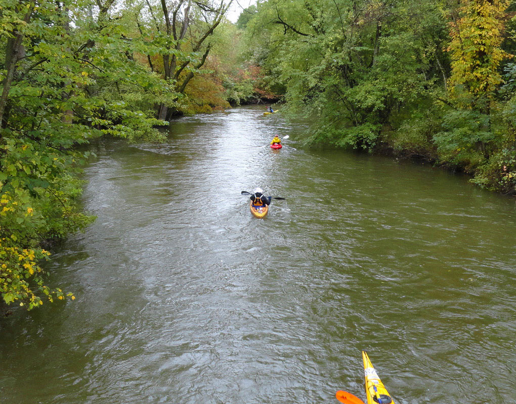 kayaking on creek