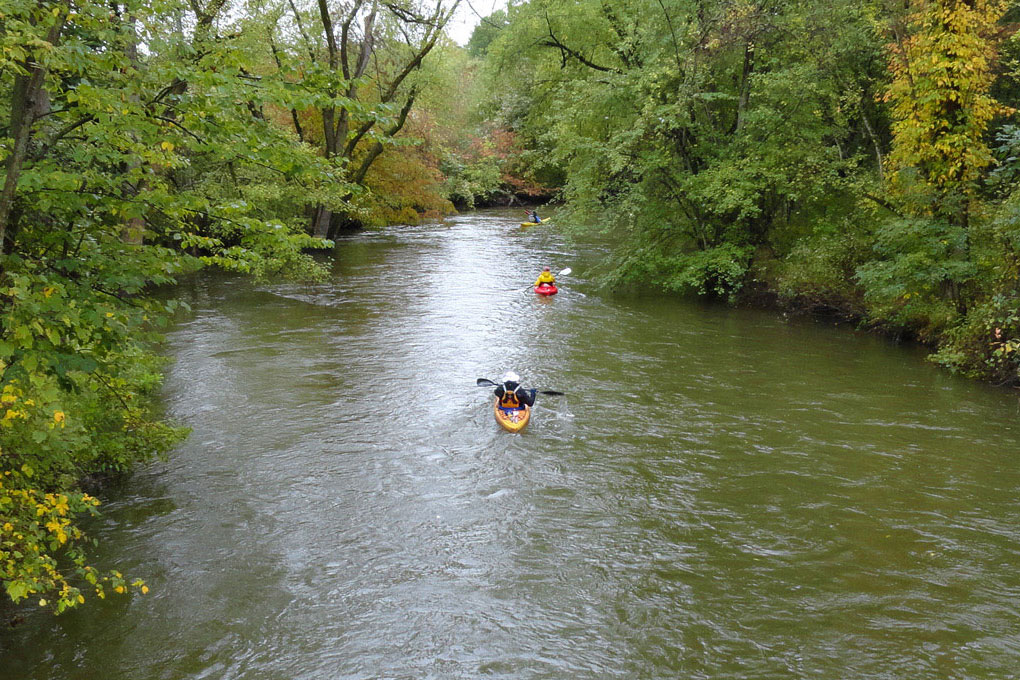 kayaking on creek