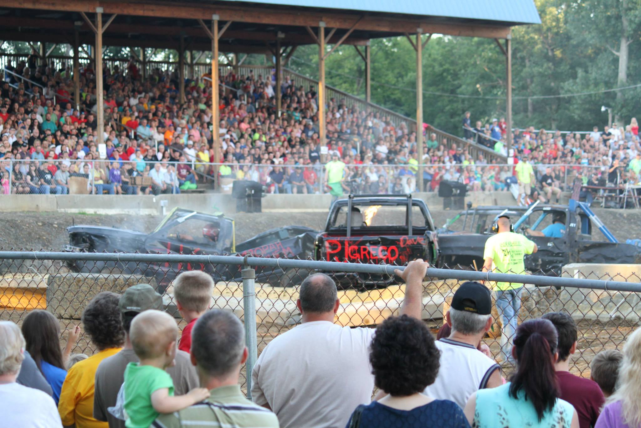 derby trucks demo at Clarion County fair