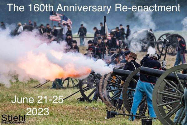 soldiers firing cannon during battle re-enactment