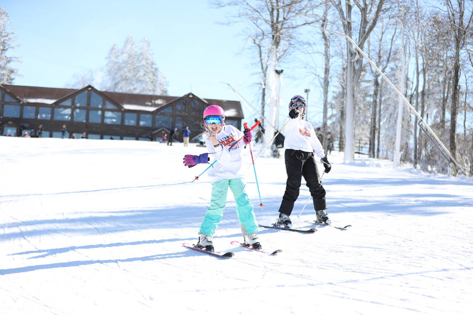 Kids Skiing slopes