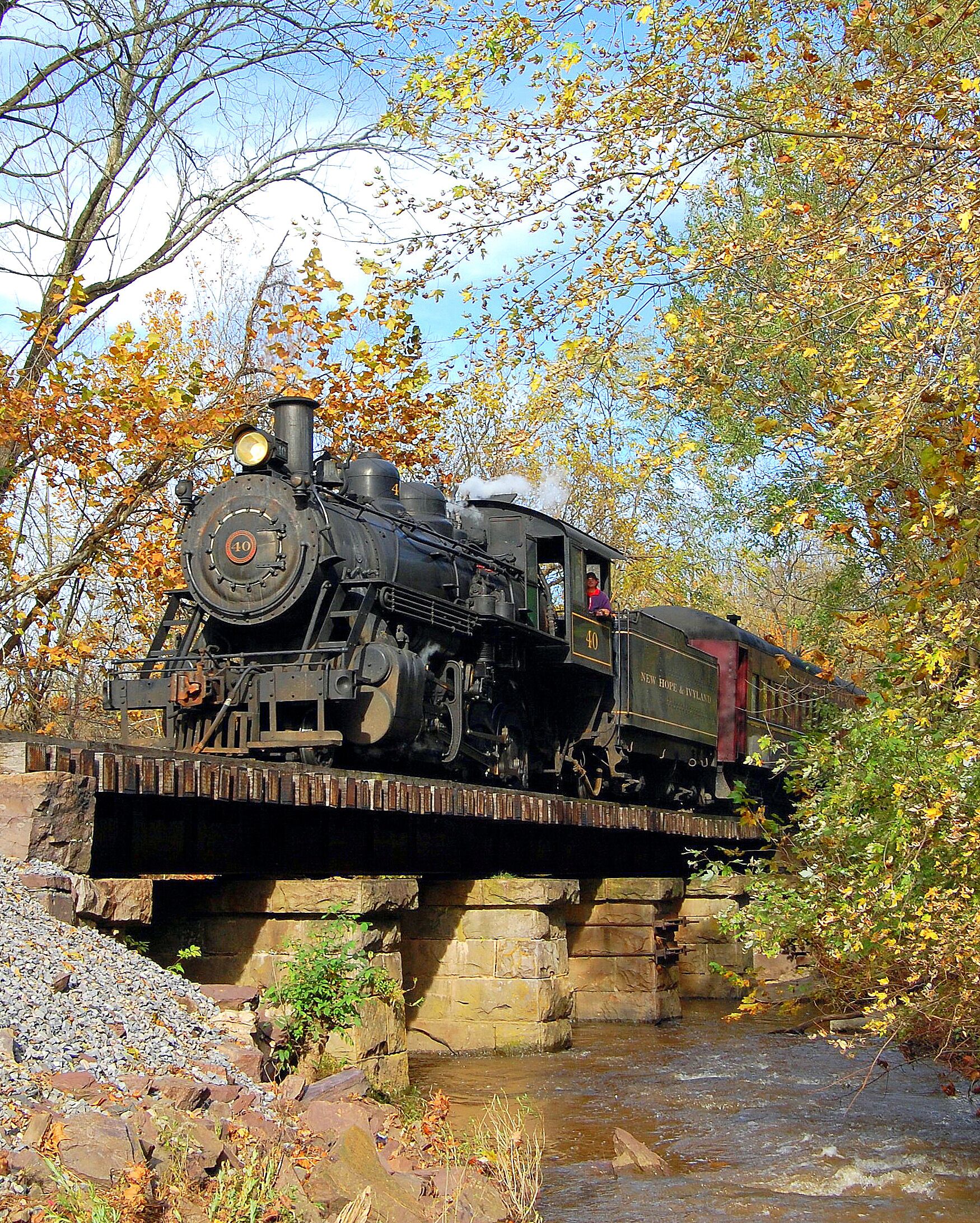 The train at New Hope & Ivyland Railroad