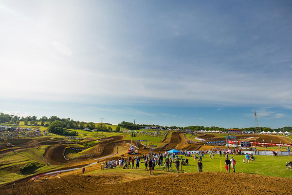 ATV Motorcross track filled with people