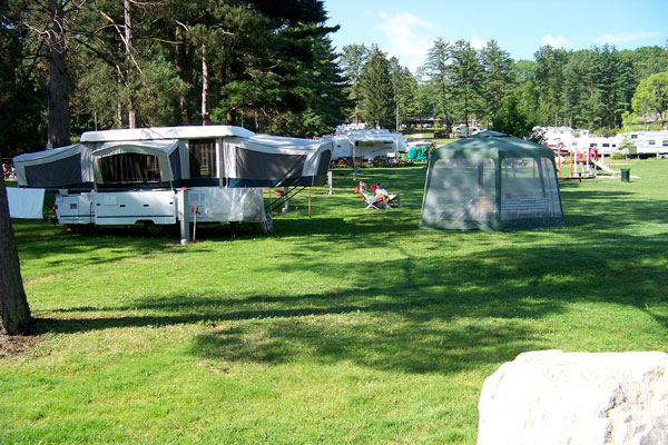 campground with tents