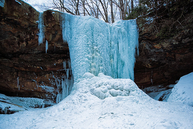 Frozen waterfall are any ice climbers dream