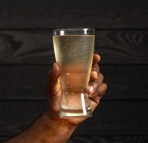 cider in glass