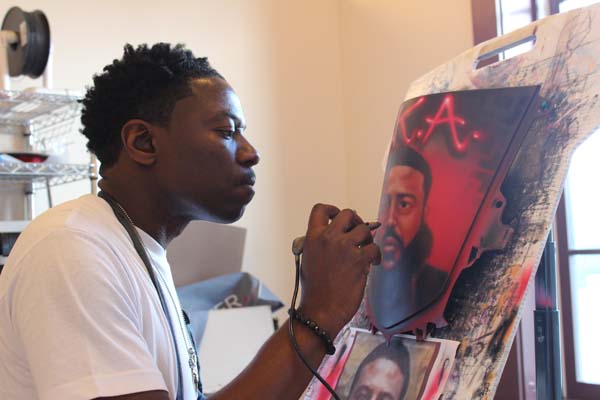 Artist painting