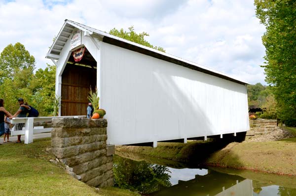 Covered Bridge painted white
