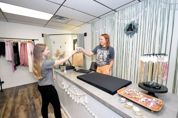 a women shopping inside store